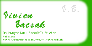 vivien bacsak business card